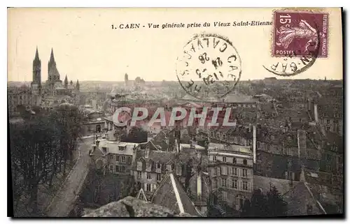 Cartes postales Caen Vue generale prise du Vieux Saint Etienne