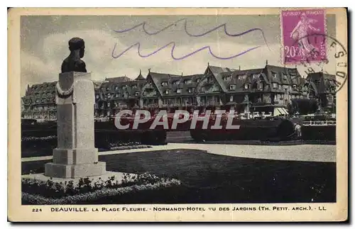 Cartes postales Deauville la Plage Fleurie Normandy Hotel vu des Jardins