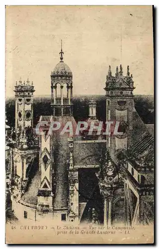 Cartes postales Chambord Le Chateau vue sur le prise de la Grande Lanterne