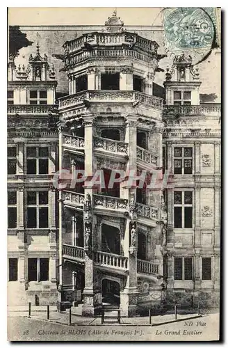 Ansichtskarte AK Chateau de Blois Aile de Francois Ier le grand Escalier