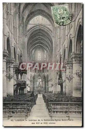 Ansichtskarte AK Lisieux Interieur de la Cathedrale Eglise Saint Pierre des XII et XIII siecles