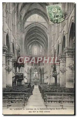 Cartes postales Lisieux Interieur de la Cathedrale Eglise Saint Pierre des XII et XIII siecles