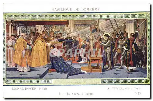 Cartes postales Basilique de Domremy Le Sacre a Reims