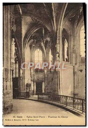 Cartes postales Caen Eglise Saint Pierre Pourtour du Choeur