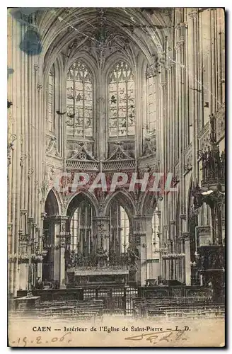 Cartes postales Caen Interieur de l'Eglise de Saint Pierre