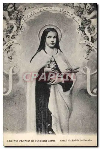 Cartes postales Sainte Therese del'Enfant Jesus Vitrail du Palais du Rosaire