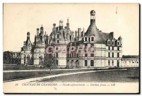 Ansichtskarte AK Chateau de Chambord Facade septentrionale