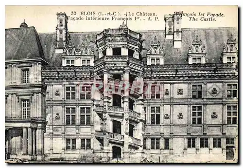 Cartes postales Bois L et C le Chateau facade interieure Francois Ier