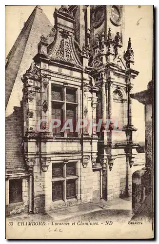 Cartes postales Chambord Lucarnes et Cheminees