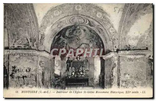 Ansichtskarte AK Montoire L et C Interieur de l'Eglise St Gilles Monument Historique