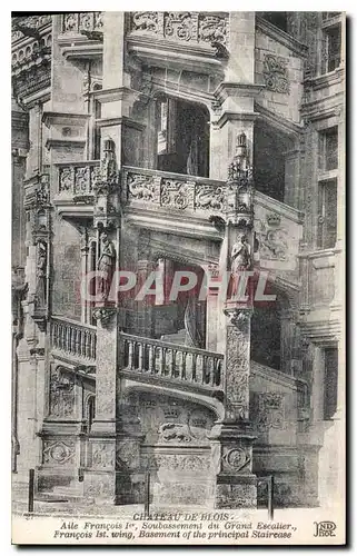 Cartes postales Chateau de Blois Aile Francois I Soubassement du Grand Escalier