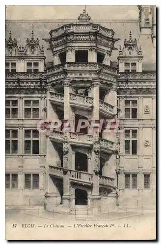 Ansichtskarte AK Blois Le Chateau L'Escalier Francois 1er