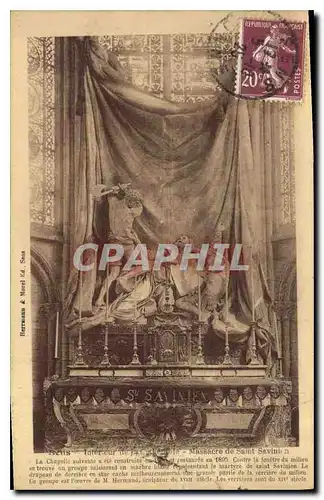 Cartes postales Sens Interieur de la Cathedrale Massacre de Saint Savinien