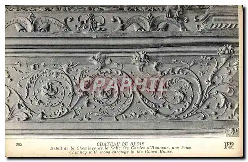 Ansichtskarte AK Chateau de Blois Detail de la Cheminee de la Salle des Gardes d'Honneur une frise