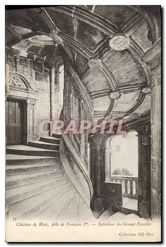 Ansichtskarte AK Chateau de Blois Aile de Francois I Interieur du Grand Escalier