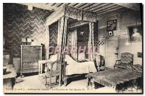 Cartes postales Talcy L et C Interieur du Chateau La Chambre du Roi Charles IX