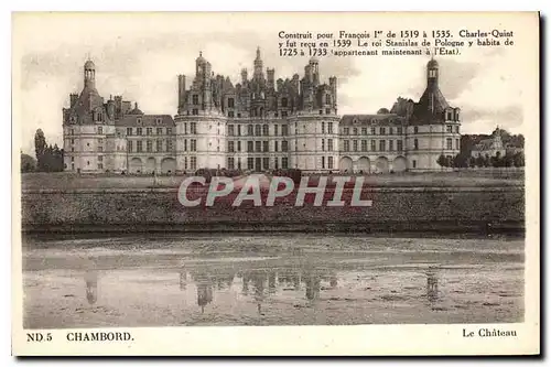 Cartes postales Chambord le chateau