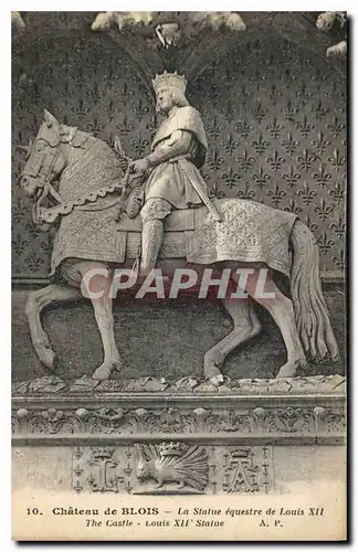 Cartes postales Chateau de Blois La Statue equestre de Louis XII