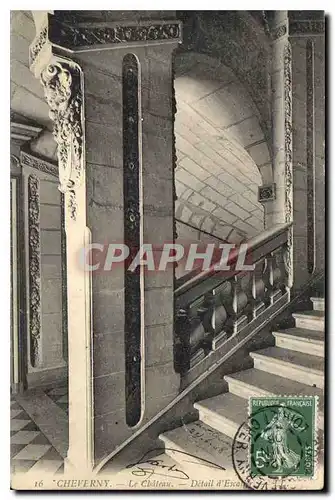 Cartes postales Cheverny Le Chateau Detail d'Escalier