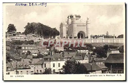 Ansichtskarte AK Lisieux Vue partielle vers la Basilique