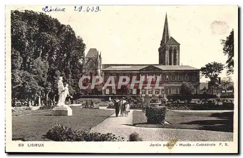 Cartes postales Lisieux Jardin public Musee Cathedrale