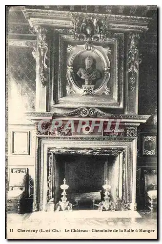 Cartes postales Cheverny Le Chateau Cheminee de la Salle a Manger