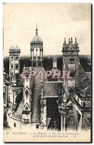 Cartes postales Chambord Vue sur le Campanile prise de la Grande Lanterne