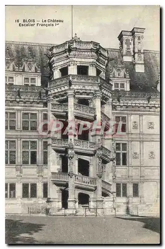 Cartes postales Blois Le Chateau Escalier Francois