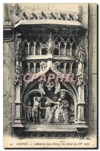 Cartes postales Lisieux Cathedrale Saint Pierre Bas Relief du XV siecle