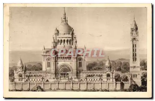 Cartes postales La Basilique de Lisieux Vue Generale du Projet