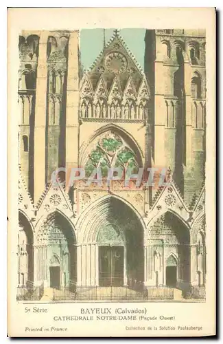 Cartes postales Bayeux Calvados Cathedrale Notre Dame Facade Ouest