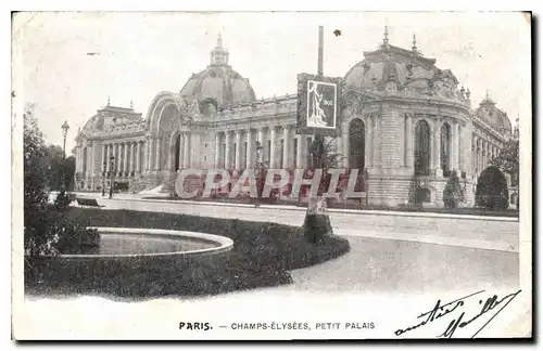 Cartes postales Paris Champs Elysees Petit Palais