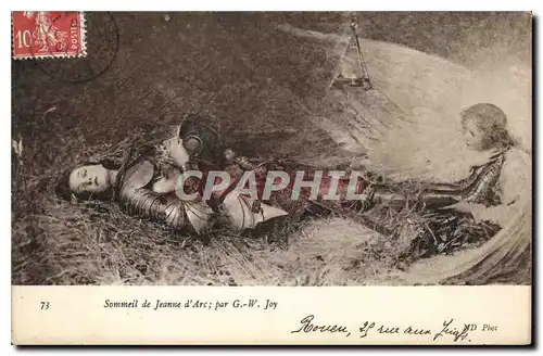 Cartes postales Sommeil de Jeanne d'Arc