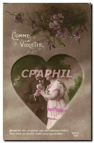 Cartes postales Comme la Violette Femme