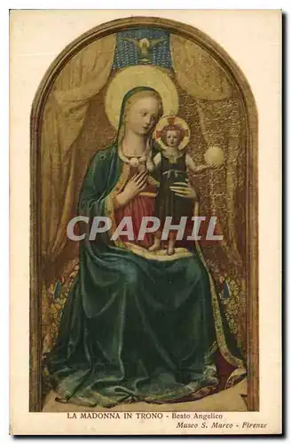 Cartes postales La Madonna in Trono Beato Angelico