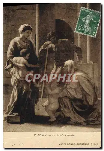 Cartes postales Poussin La Sainte Familie Musee Conde Chantilly