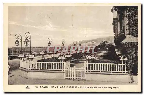 Ansichtskarte AK Deauville Plage Fleurie Terrasse fleurie du Normandy Hotel