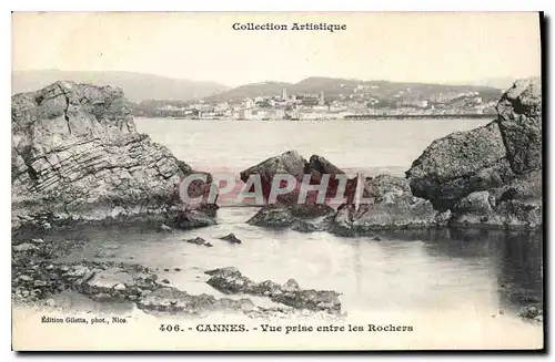 Cartes postales Cannes Vue prise entre les Rochers