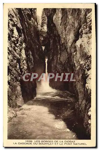 Cartes postales Les Gorges de la Diosaz La Cascade du Soufflet et le Pont Naturel