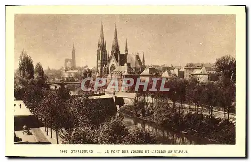 Cartes postales Strasbourg Le Pont des Vosges et l'Eglise Saint Paul