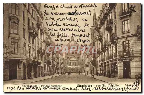 Cartes postales Strasbourg rue St Fridolin Roseneck