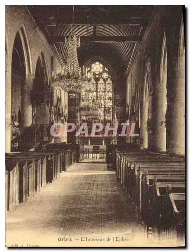 Ansichtskarte AK Orbec L'Interieur de l'Eglise
