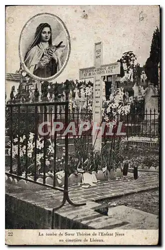 Cartes postales La Tombe de Soeur Therese de l'Enfant Jesus au cimetiere de Lisieux