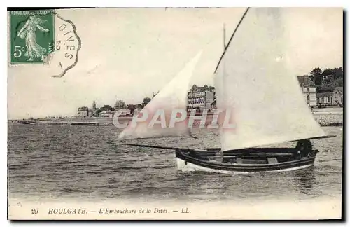 Cartes postales Houlgate L'Embouchure de la Dives Bateau