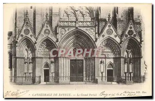 Cartes postales Cathedrale de Bayeux Le Grand Portail