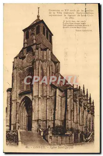 Cartes postales Lisieux Eglise Saint Jacques