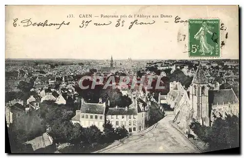 Ansichtskarte AK Caen Panorama pris de l'Abbaye aux Dames