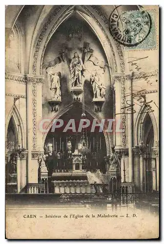 Ansichtskarte AK Caen Interieur de l'Eglise de la Maladrerie