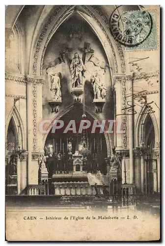 Cartes postales Caen Interieur de l'Eglise de la Maladrerie