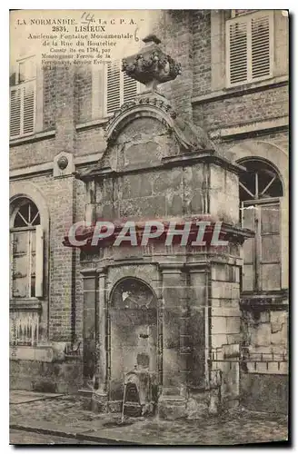 Cartes postales Lisieux Ancienne Fontaine Monumentale de la Rue de Boutelier